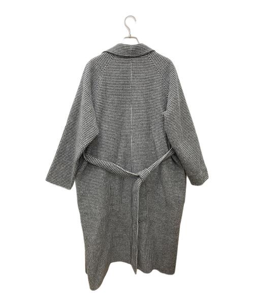 SOEJU（ソージュ）SOEJU (ソージュ) ウールリバーローブコート ホワイト×ブラック サイズ:Mの古着・服飾アイテム