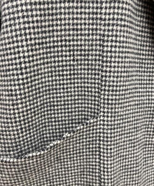 SOEJU（ソージュ）SOEJU (ソージュ) ウールリバーローブコート ホワイト×ブラック サイズ:Mの古着・服飾アイテム