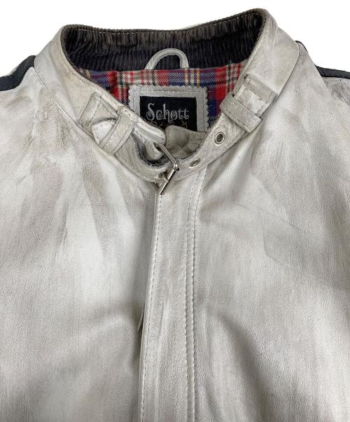 Schott（ショット）schott (ショット) シングルライダースジャケット ベージュ サイズ:Sの古着・服飾アイテム