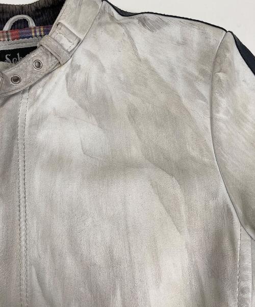 Schott（ショット）schott (ショット) シングルライダースジャケット ベージュ サイズ:Sの古着・服飾アイテム