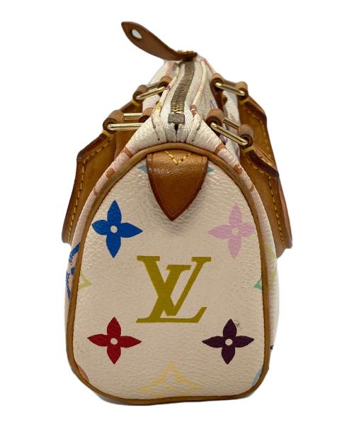 LOUIS VUITTON（ルイ ヴィトン）LOUIS VUITTON (ルイ ヴィトン) モノグラム・マルチカラー ミニスピーディ ハンドバッグ M92645 ホワイトの古着・服飾アイテム