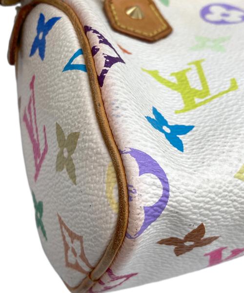 LOUIS VUITTON（ルイ ヴィトン）LOUIS VUITTON (ルイ ヴィトン) モノグラム・マルチカラー ミニスピーディ ハンドバッグ M92645 ホワイトの古着・服飾アイテム