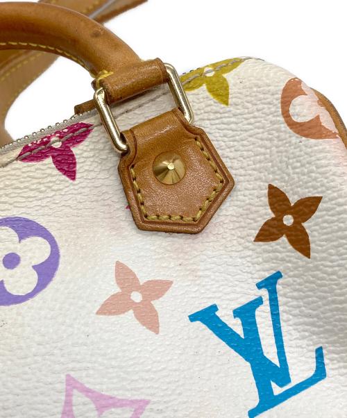 LOUIS VUITTON（ルイ ヴィトン）LOUIS VUITTON (ルイ ヴィトン) モノグラム・マルチカラー ミニスピーディ ハンドバッグ M92645 ホワイトの古着・服飾アイテム