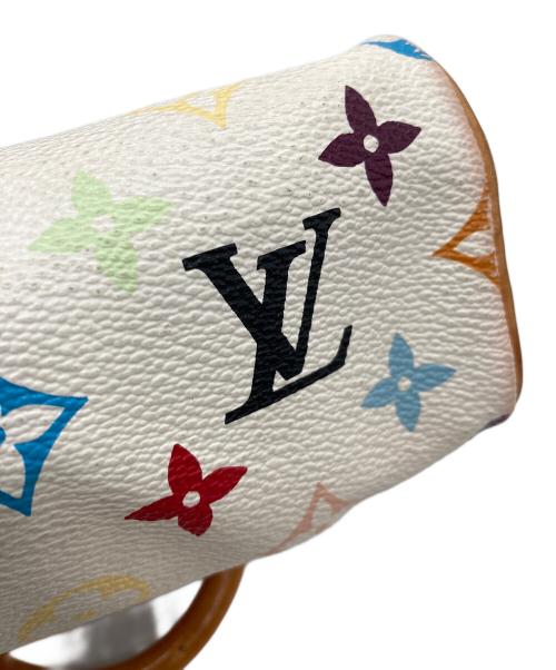LOUIS VUITTON（ルイ ヴィトン）LOUIS VUITTON (ルイ ヴィトン) モノグラム・マルチカラー ミニスピーディ ハンドバッグ M92645 ホワイトの古着・服飾アイテム