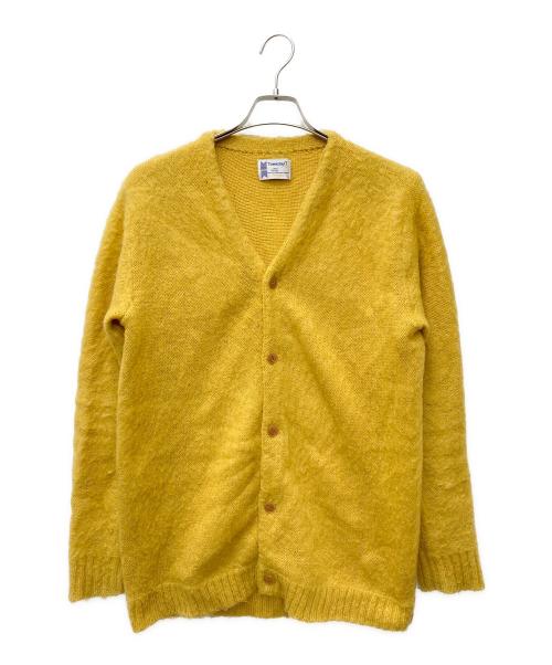 pennys towncraft（ペニーズタウンクラフト）pennys towncraft (ペニーズタウンクラフト) モヘヤ混カーディガン イエロー サイズ:LARGEの古着・服飾アイテム