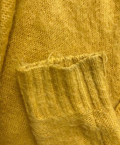 pennys towncraft（ペニーズタウンクラフト）pennys towncraft (ペニーズタウンクラフト) モヘヤ混カーディガン イエロー サイズ:LARGEの古着・服飾アイテム