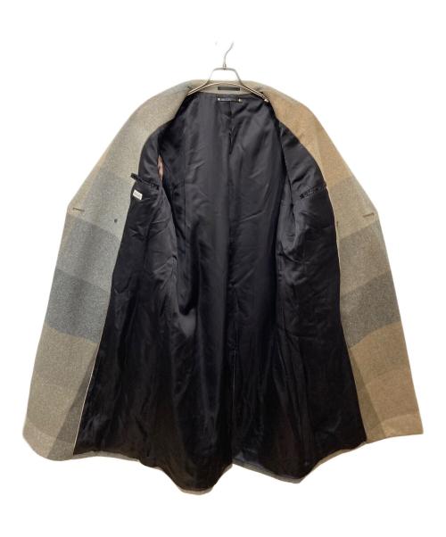 PAUL SMITH（ポールスミス）PAUL SMITH (ポールスミス) ブロックチェックチェスターコート　MK.253211 ベージュ×グレー サイズ:Lの古着・服飾アイテム