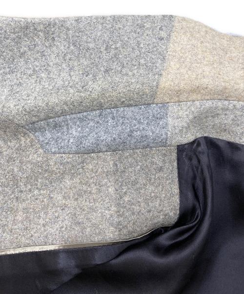 PAUL SMITH（ポールスミス）PAUL SMITH (ポールスミス) ブロックチェックチェスターコート　MK.253211 ベージュ×グレー サイズ:Lの古着・服飾アイテム