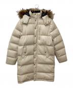 Liugoo Leathersリューグーレザーズ）の古着「レザーダウンコート」｜ベージュ