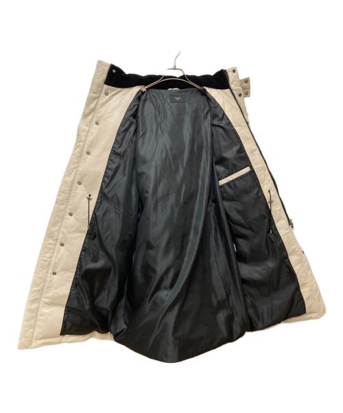 Liugoo Leathers（リューグーレザーズ）Liugoo Leathers (リューグーレザーズ) レザーダウンコート ベージュ サイズ:3Lの古着・服飾アイテム