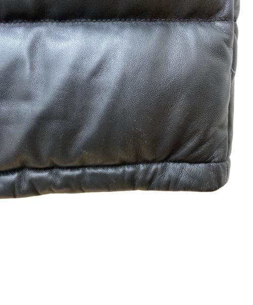 Liugoo Leathers（リューグーレザーズ）Liugoo Leathers (リューグーレザーズ) レザーダウンコート ブラック サイズ:3Lの古着・服飾アイテム