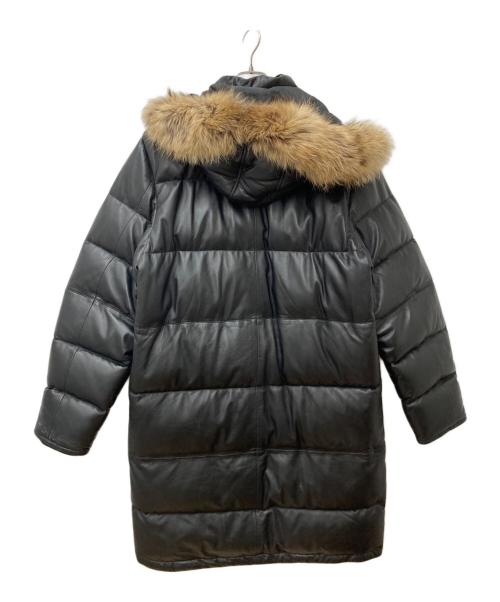 Liugoo Leathers（リューグーレザーズ）Liugoo Leathers (リューグーレザーズ) レザーダウンコート ブラック サイズ:3Lの古着・服飾アイテム