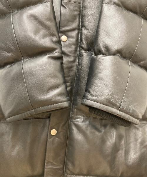 Liugoo Leathers（リューグーレザーズ）Liugoo Leathers (リューグーレザーズ) レザーダウンコート ブラック サイズ:3Lの古着・服飾アイテム