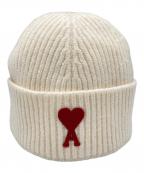 AMI Alexandre Mattiussiアミアレクサンドルマテュッシ）の古着「ロゴ刺繍ニットキャップ」｜ホワイト