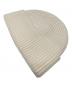 中古・古着 AMI Alexandre Mattiussi (アミアレクサンドルマテュッシ) ロゴ刺繍ニットキャップ ホワイト：8000円