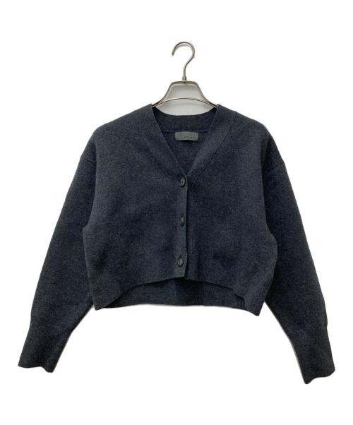 uncrave（アンクレイヴ）uncrave (アンクレイヴ) ウールナイロン ジャガード ニット カーディガン グレー サイズ:1の古着・服飾アイテム