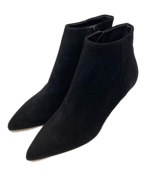 FABIO RUSCONI（ファビオルスコーニ）FABIO RUSCONI (ファビオルスコーニ) スエードヒールブーツ ブラック サイズ:37の古着・服飾アイテム