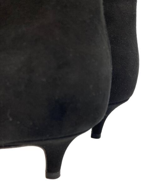 FABIO RUSCONI（ファビオルスコーニ）FABIO RUSCONI (ファビオルスコーニ) スエードヒールブーツ ブラック サイズ:37の古着・服飾アイテム