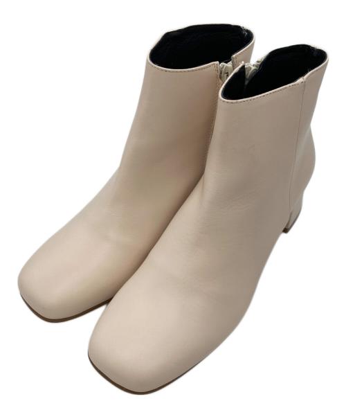 REMME（レメ）REMME (レメ) スクエアトゥブーツ ベージュ サイズ:38の古着・服飾アイテム