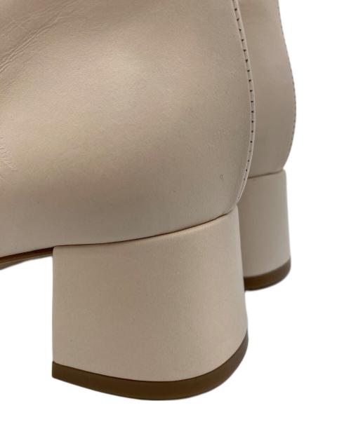 REMME（レメ）REMME (レメ) スクエアトゥブーツ ベージュ サイズ:38の古着・服飾アイテム