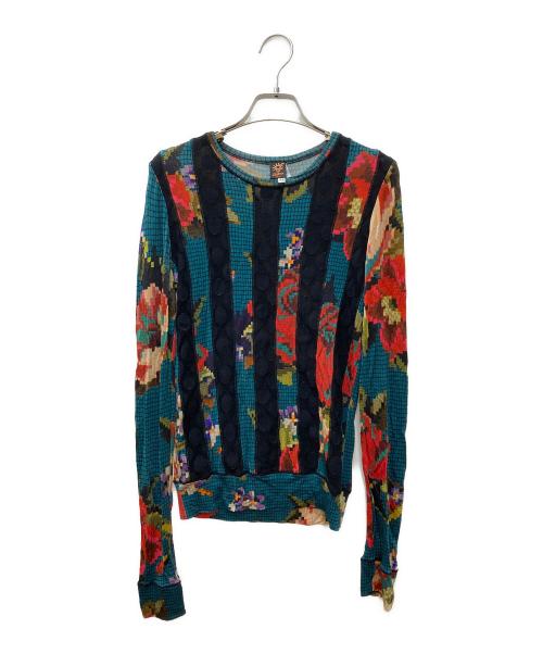 Jean Paul GAULTIER SOLEIL（ジャンポールゴルチェ ソレイユ）Jean Paul GAULTIER SOLEIL (ジャンポールゴルチェ ソレイユ) パワーネット総柄カットソー マルチカラー サイズ:XSの古着・服飾アイテム