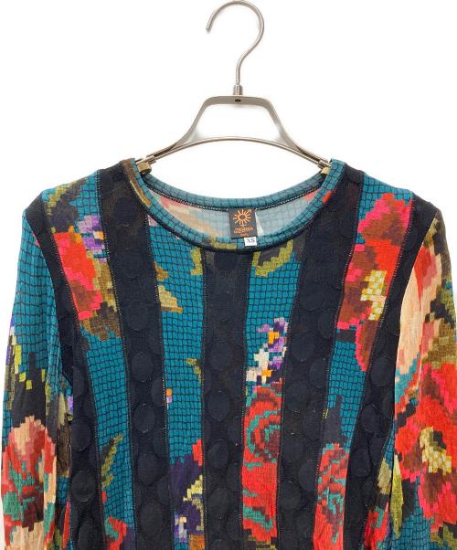 Jean Paul GAULTIER SOLEIL（ジャンポールゴルチェ ソレイユ）Jean Paul GAULTIER SOLEIL (ジャンポールゴルチェ ソレイユ) パワーネット総柄カットソー マルチカラー サイズ:XSの古着・服飾アイテム