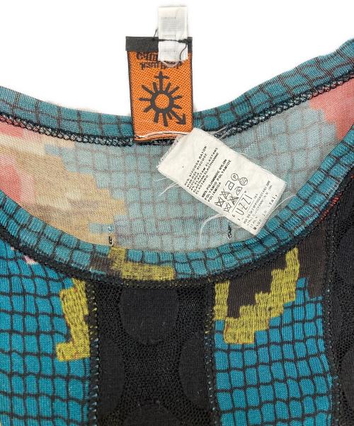 Jean Paul GAULTIER SOLEIL（ジャンポールゴルチェ ソレイユ）Jean Paul GAULTIER SOLEIL (ジャンポールゴルチェ ソレイユ) パワーネット総柄カットソー マルチカラー サイズ:XSの古着・服飾アイテム