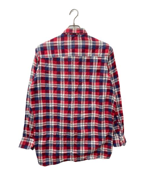Rebuild by Needles（リビルドバイニードルス）Rebuild by Needles (リビルドバイニードルス) 再構築フランネルシャツ　EJ264 レッド サイズ:Mの古着・服飾アイテム