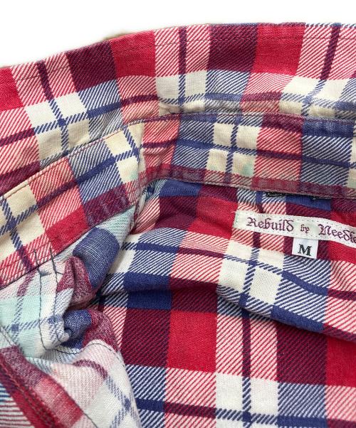 Rebuild by Needles（リビルドバイニードルス）Rebuild by Needles (リビルドバイニードルス) 再構築フランネルシャツ　EJ264 レッド サイズ:Mの古着・服飾アイテム
