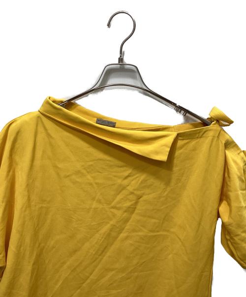 BOTTEGA VENETA（ボッテガベネタ）BOTTEGA VENETA (ボッテガベネタ) シルク混半袖ワンピース イエロー サイズ:38の古着・服飾アイテム
