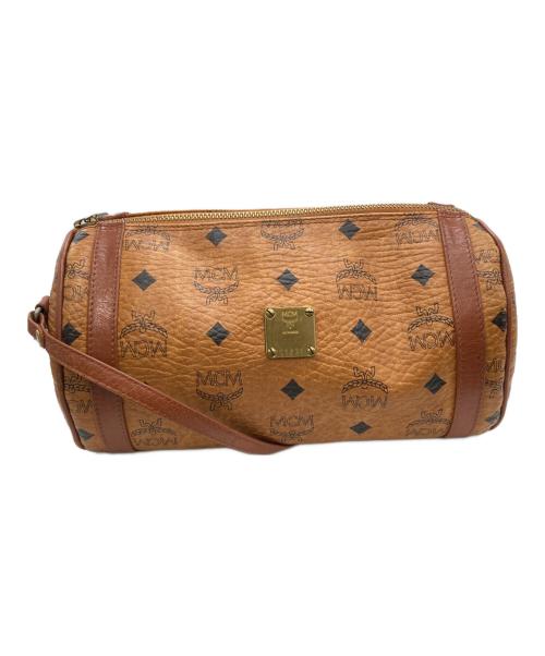 MCM（エムシーエム）MCM (エムシーエム) 筒形ショルダーバッグ オレンジの古着・服飾アイテム