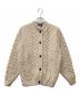 aran WOOLLEN MILLS（アラン ウーレンミルズ）の古着「ケーブル編み丸首カーディガン」｜ベージュ