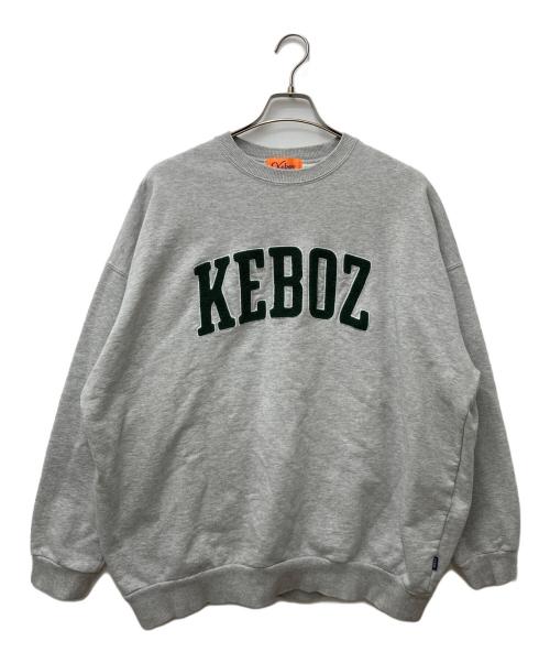 KEBOZ（ケボズ）KEBOZ (ケボズ) パイルロゴスウェット グレー サイズ:Lの古着・服飾アイテム
