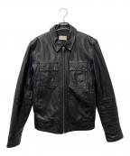 NUDIE JEANSヌーディー・ジーンズ）の古着「HEATH LEATHER JACKET」｜ブラック