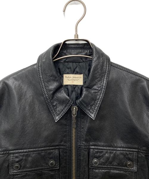 NUDIE JEANS（ヌーディー・ジーンズ）NUDIE JEANS (ヌーディー・ジーンズ) HEATH LEATHER JACKET ブラック サイズ:Sの古着・服飾アイテム