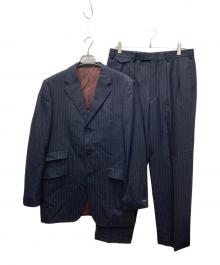 BURBERRY BLACK LABEL（バーバリーブラックレーベル）の古着「3Bストライプセットアップスーツ」｜ネイビー