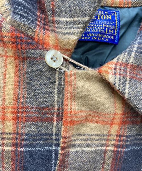 PENDLETON（ペンドルトン）PENDLETON (ペンドルトン) ネルシャツ グレー×ベージュ サイズ:Mの古着・服飾アイテム
