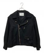 CULLNIクルニ）の古着「Tweed Removable Sleeves Riders Jacket　25-SS-017B」｜ブラック