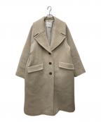 JILL STUARTジルスチュアート）の古着「Super100 ダブルクロスコート　092-3252006」｜ベージュ