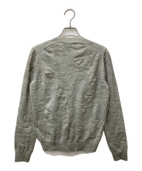 tricot COMME des GARCONS（トリココムデギャルソン）tricot COMME des GARCONS (トリココムデギャルソン) 箔加工 エンボス クルーネックニット TA-N001 グレー サイズ:表記なしの古着・服飾アイテム