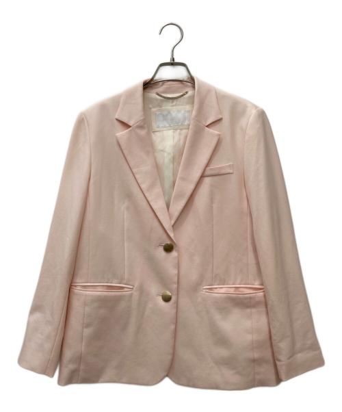 NOLLEY'S sophi（ノーリーズソフィー）NOLLEY'S sophi (ノーリーズソフィー) ウォッシャブル梳毛合繊テーラードジャケット ピンク サイズ:38の古着・服飾アイテム