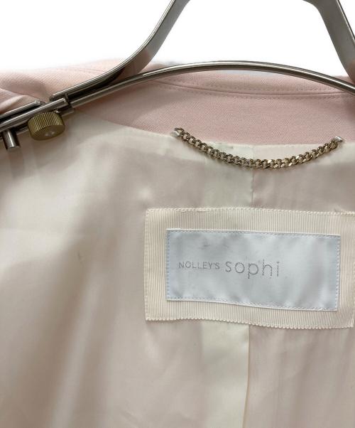 NOLLEY'S sophi（ノーリーズソフィー）NOLLEY'S sophi (ノーリーズソフィー) ウォッシャブル梳毛合繊テーラードジャケット ピンク サイズ:38の古着・服飾アイテム