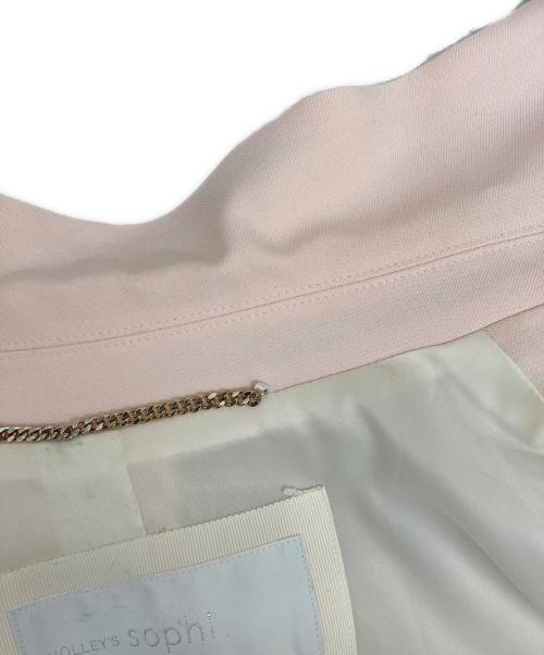 NOLLEY'S sophi（ノーリーズソフィー）NOLLEY'S sophi (ノーリーズソフィー) ウォッシャブル梳毛合繊テーラードジャケット ピンク サイズ:38の古着・服飾アイテム