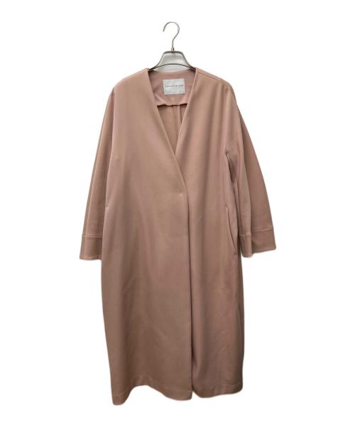 TOMORROW LAND（トゥモローランド）TOMORROW LAND (トゥモローランド) ノーカラーコート　11-08-94-08701 ピンク サイズ:36の古着・服飾アイテム