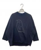 Marble SUDマーブルシュッド）の古着「ペンギン刺繍スウェット」｜ネイビー
