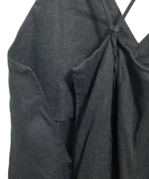 Spick and Span（スピック＆スパン）Spick and Span (スピック＆スパン) SOリネンキャミワンピース ブラック サイズ:表記なしの古着・服飾アイテム