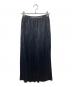 THINGS THAT MATTER（シングスザットマター）の古着「FOIL SATIN PLEATS NARROW SKIRT」｜ブラック