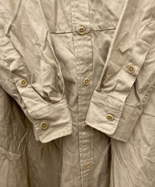 POLO RALPH LAUREN（ポロ・ラルフローレン）POLO RALPH LAUREN (ポロ・ラルフローレン) ポニー刺繍ベルト付きシャツワンピース ベージュ サイズ:6の古着・服飾アイテム