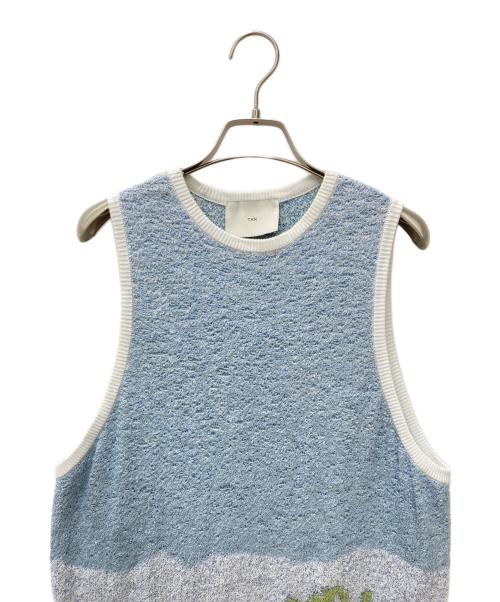 TAN（タン）TAN (タン) DREAMY HORSE KNITTED DRESS　TN24SS023 BLUE MIX サイズ:Fの古着・服飾アイテム