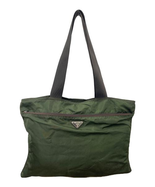 PRADA（プラダ）PRADA (プラダ) トートバッグ グリーンの古着・服飾アイテム